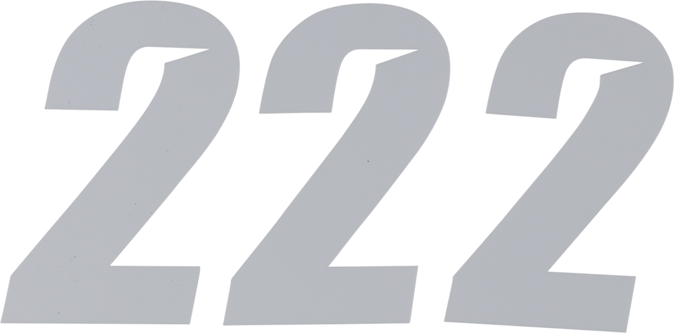 Slash Number Plate - #2 - White - 4" - Lutzka's Garage