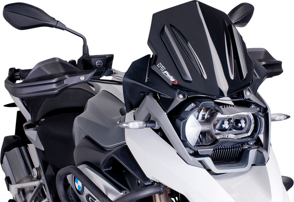 Race Windscreen - 12-1/4" - Black - BMW - Lutzka's Garage