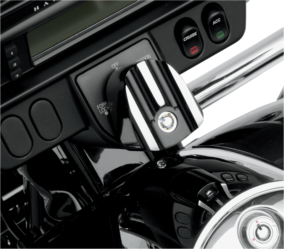 Ignition Switch Cover - Finned - Black - Lutzka's Garage