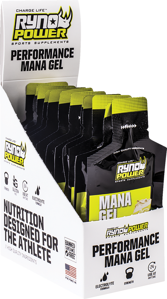 Mana Performance Gel - Lemon Meringue - 12 Pack with Display Caddy