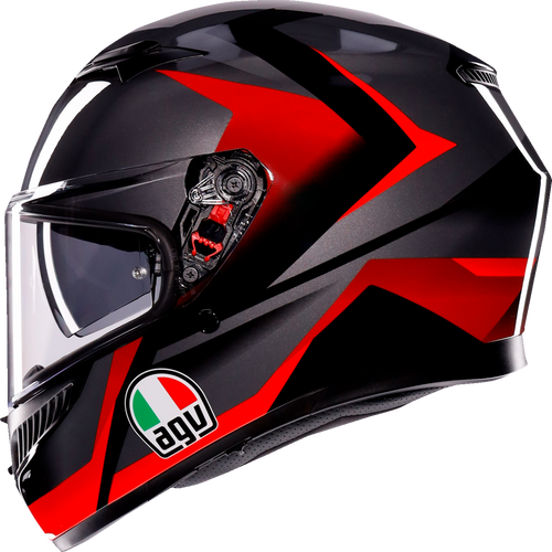 K3 Helmet - Striga - Black/Gray/Red - Small - Lutzka's Garage