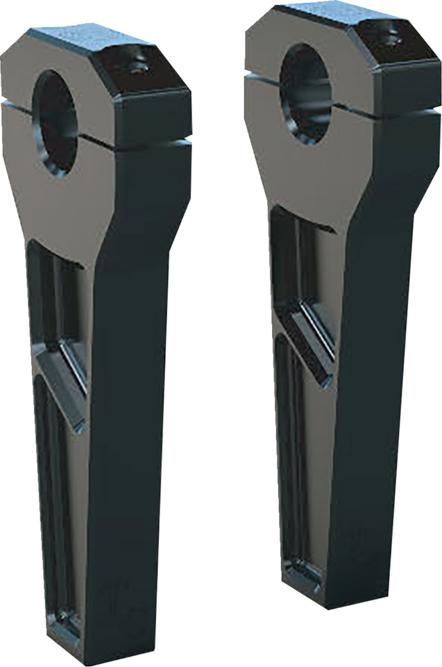 Risers - 1" Clamping - 6" Rise - Black - Lutzka's Garage