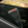 Seat Belt Covers - Black w/ Blue Stitching