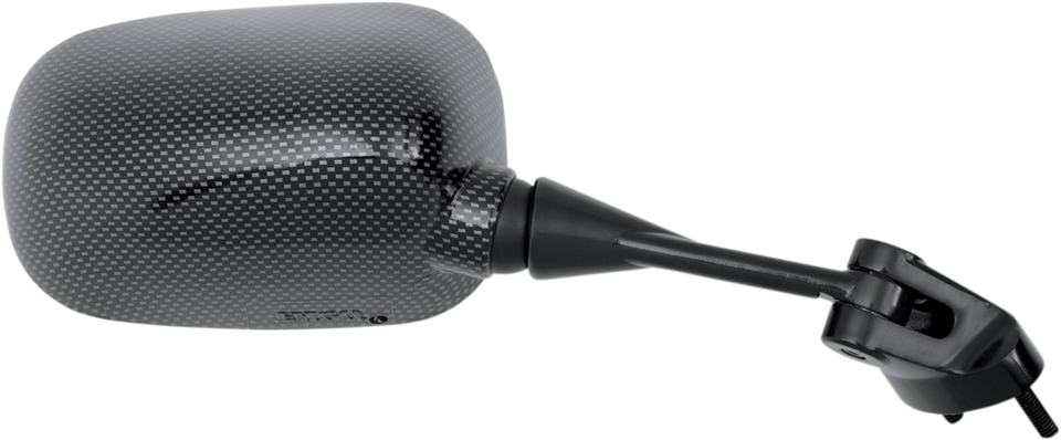 Mirror - Side View - Black/Carbon Fiber - Rectangle - Right - Kawasaki