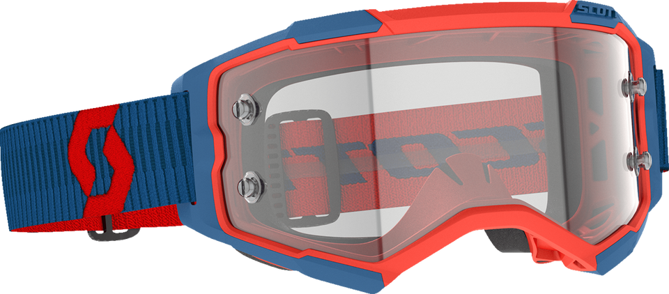 Fury Goggle - Dark Blue/Neon Red - Clear - Lutzka's Garage