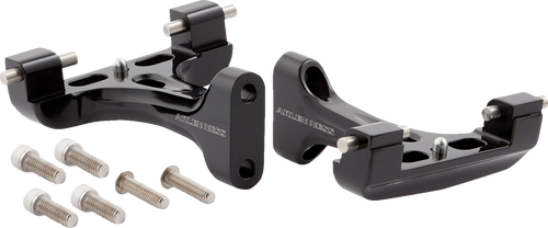 Forged Passenger Floorboard Mounts - All Black - Lutzka's Garage