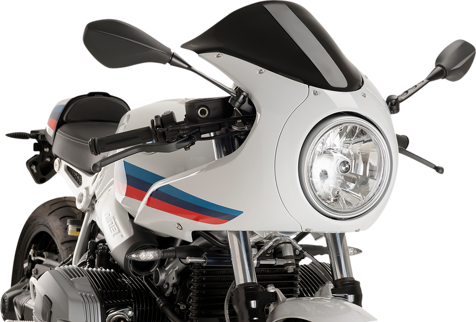 Race Windscreen - 15-1/4" - Black - BMW - Lutzka's Garage