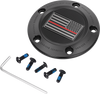 Timing Cover - 5 Hole - Red Line American Flag - Black - Lutzka's Garage