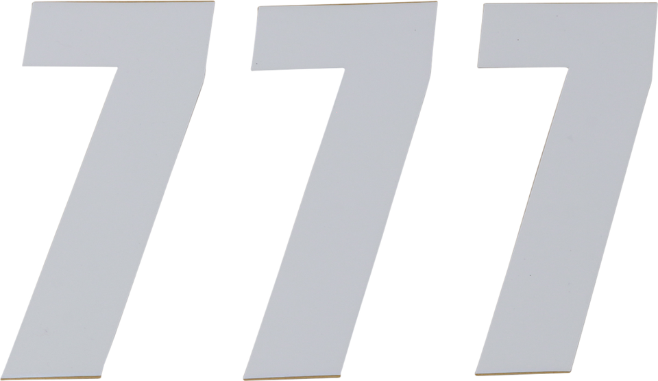 SX Plate Number - #7 - White - 6" - Lutzka's Garage