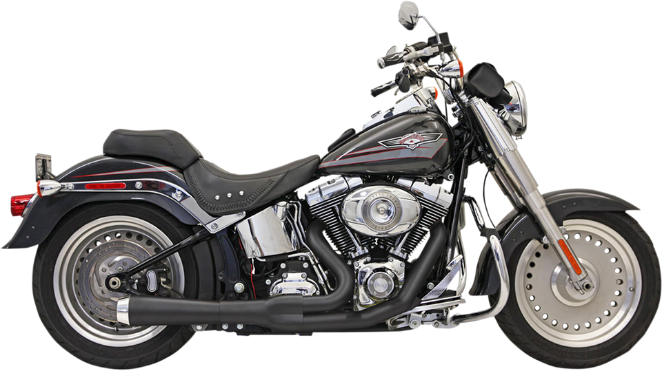 2:1 Exhaust - Black - Short - Softail - Lutzka's Garage