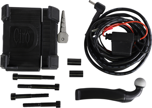 Premium Holder W/Charger - Black Mount