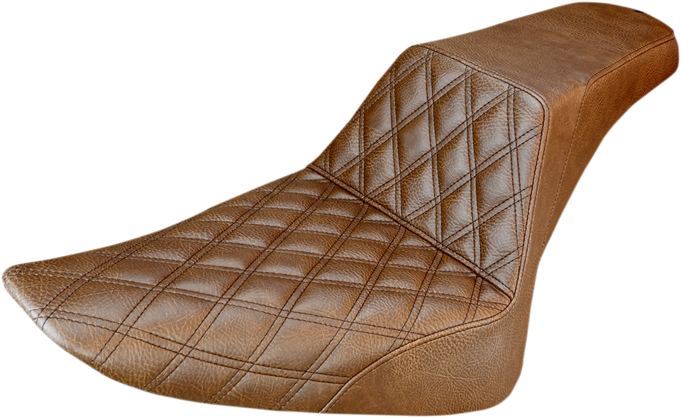 Step-Up Seat - Front Lattice Stitch - Brown - FLS - Lutzka's Garage