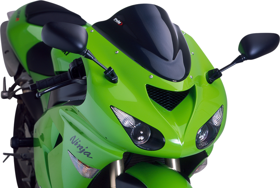 Race Windscreen - 15-3/4" - Black - Ninja - Lutzka's Garage