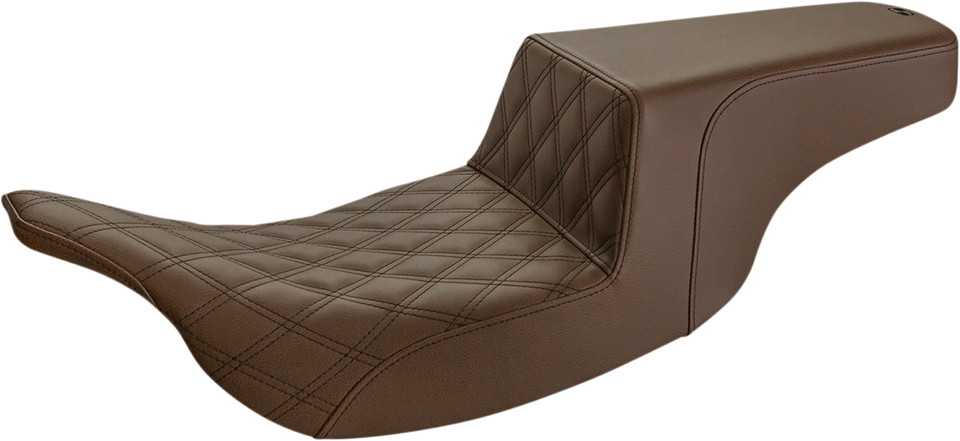 Step-Up Seat - Front Lattice Stitch - Brown - Lutzka's Garage