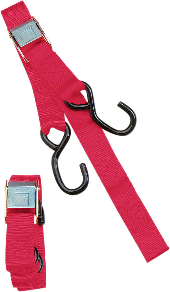 Cam Buckle Tie-Down - 1" x 5-1/2 - Red - Lutzka's Garage