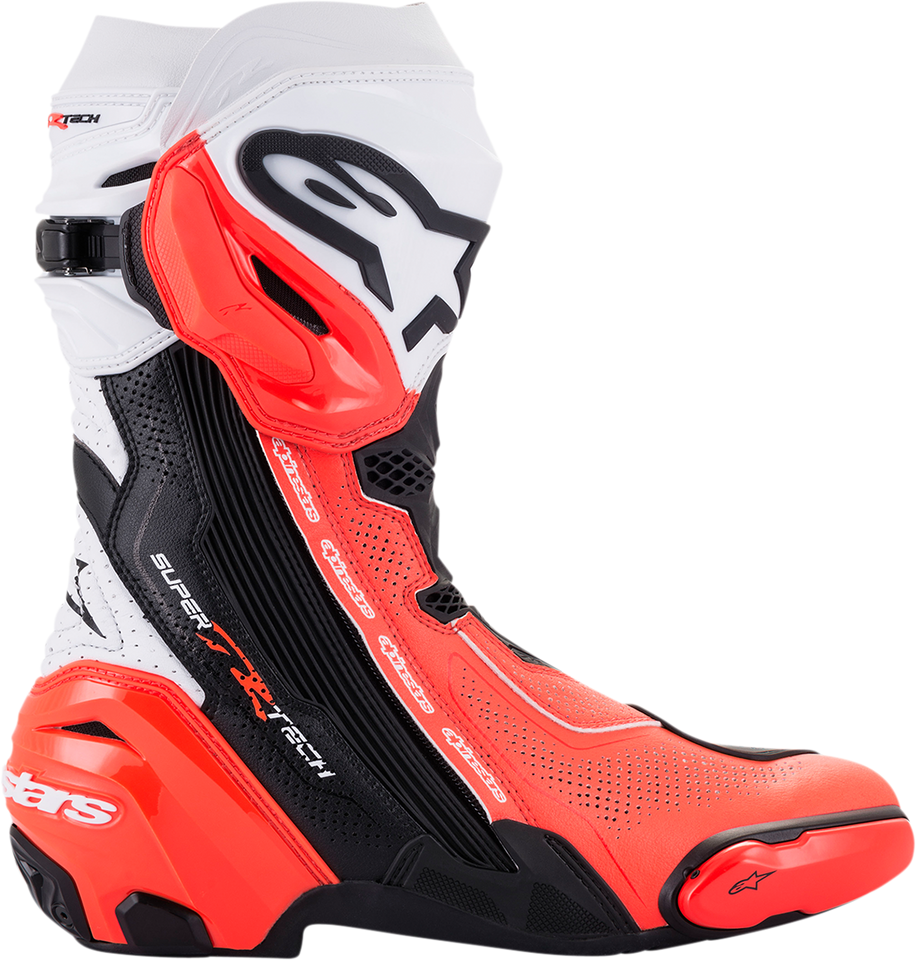 Supertech V Boots - Black/Fluo Red/White - US 12.5 / EU 48
