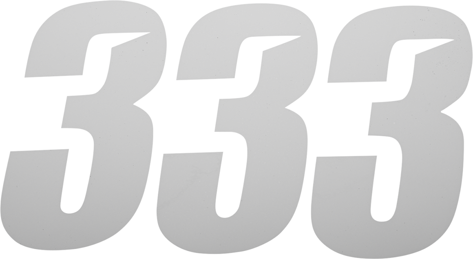 Slash Number Plate - #3 - White - 7" - Lutzka's Garage