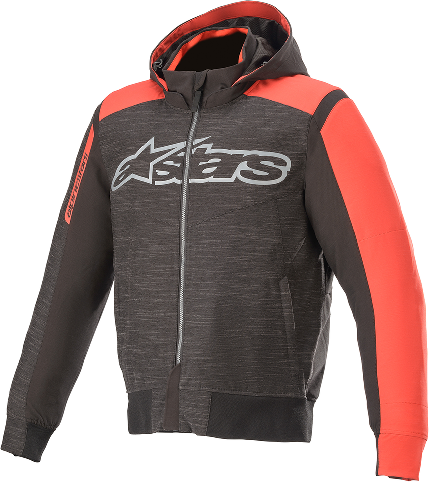 Rhod Windstopper Hoodie - Black/Gray/Red - Medium - Lutzka's Garage