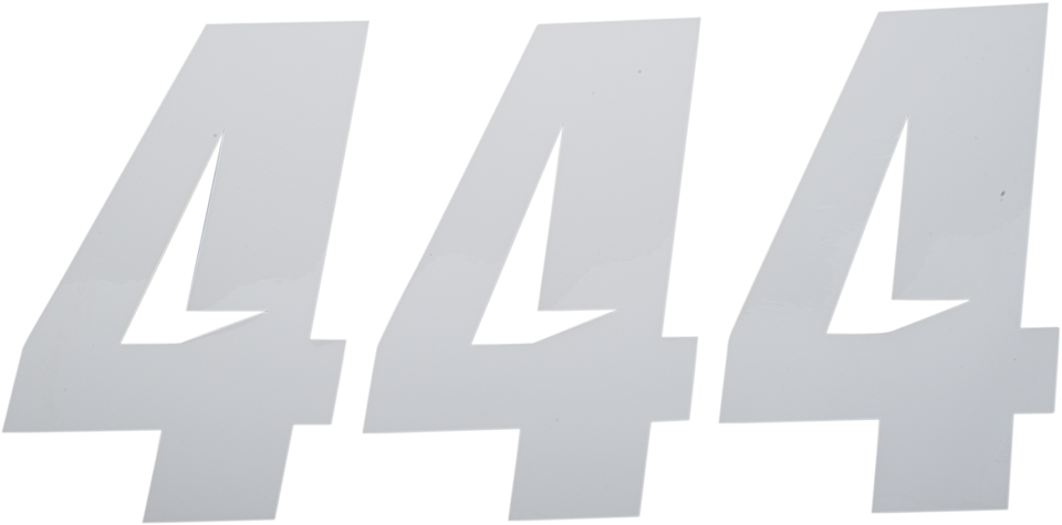 Slash Number Plate - #4 - White - 7" - Lutzka's Garage