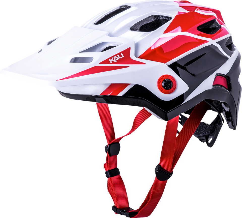Child Maya Full Face Helmet - Race - Gloss White/Red/Black