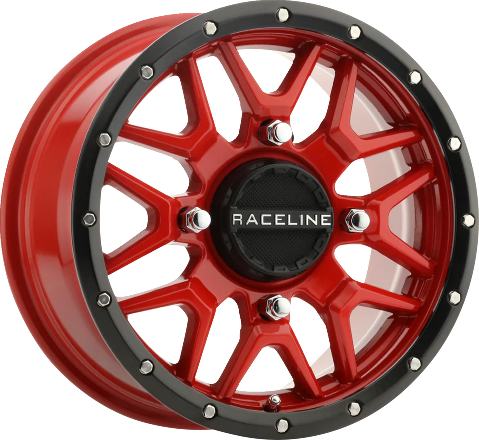 Wheel - Krank - Simulated Beadlock - Front/Rear - Red - 15x7 - 4/156 - 5+2 (+10 mm) - Lutzka's Garage