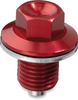 Magnetic Drain Plug - Red - Yamaha - Lutzka's Garage
