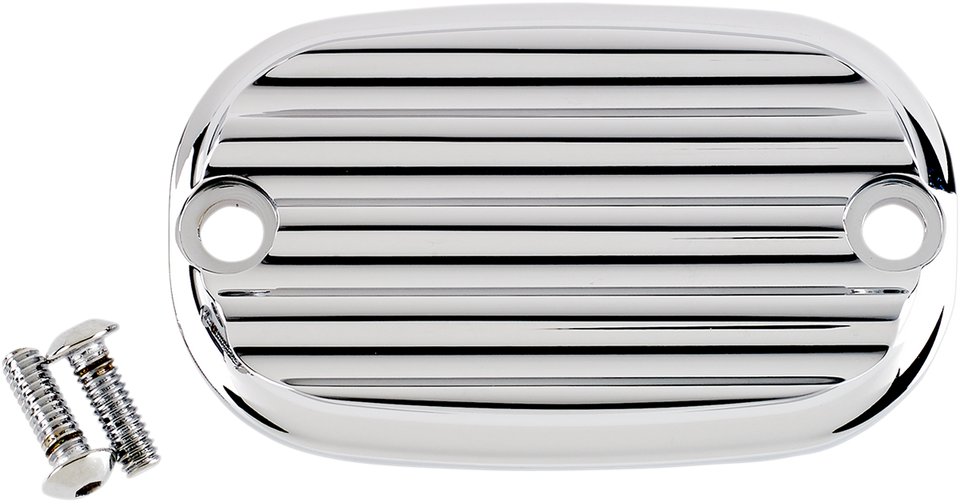 Master Cylinder Cover - Finned - Chrome - Lutzka's Garage
