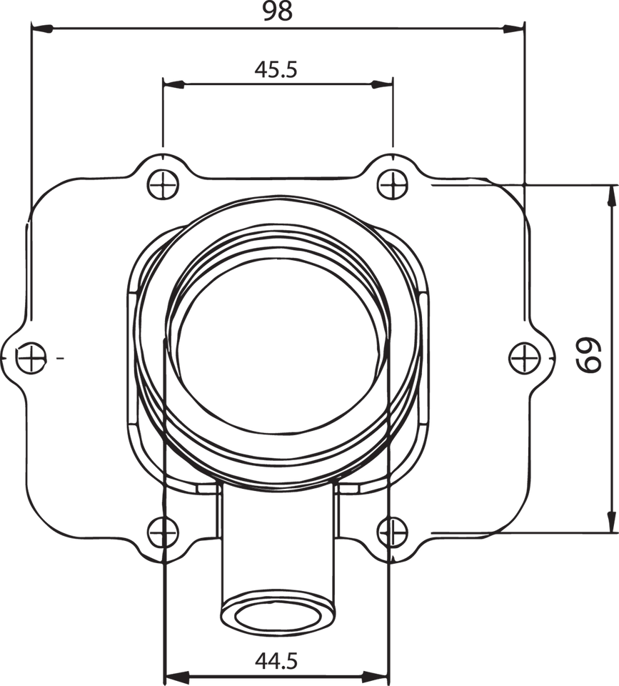 Carburetor Mounting Flange - Ski-Doo
