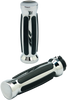 Grips - Straight - Rubber - TBW - Chrome - Lutzka's Garage