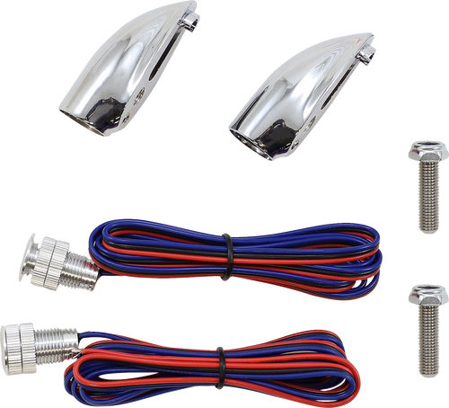 Rear Bullet Marker Lights - Red LED - Chrome - Lutzka's Garage