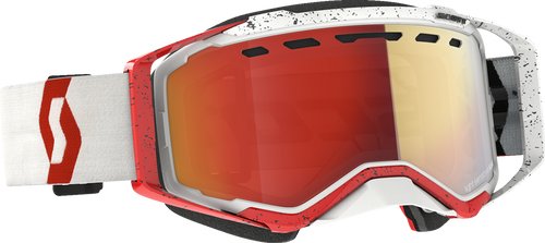 Prospect Snow Goggles - Light Sensitive - White/Red - Red Chrome - Lutzka's Garage