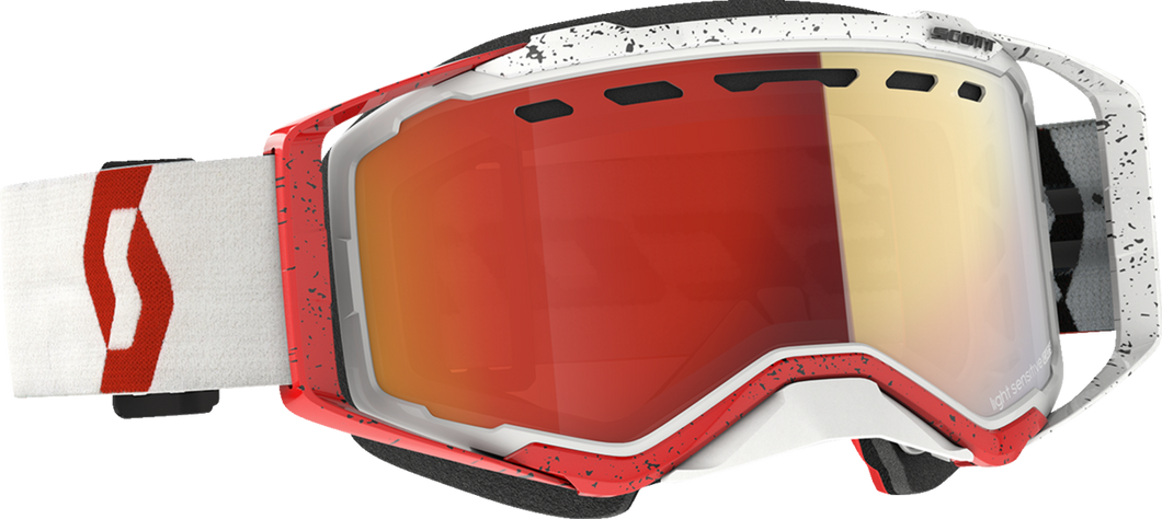 Prospect Snow Goggles - Light Sensitive - White/Red - Red Chrome - Lutzka's Garage