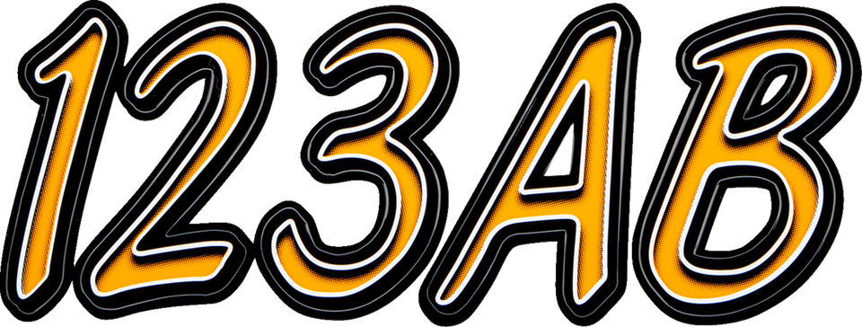 Sticker Kit 400 - Orange/Black - Lutzka's Garage