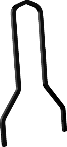 Square Sissy Bar - Black - 15.5
