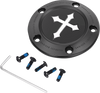 Timing Cover - 5 Hole - Cross - Black - Lutzka's Garage