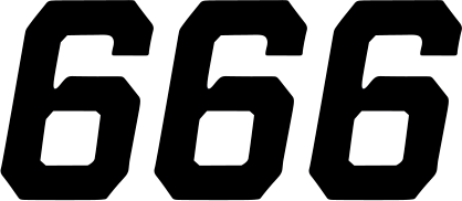 Race Number Plate - #6 - Black - 6" - Lutzka's Garage