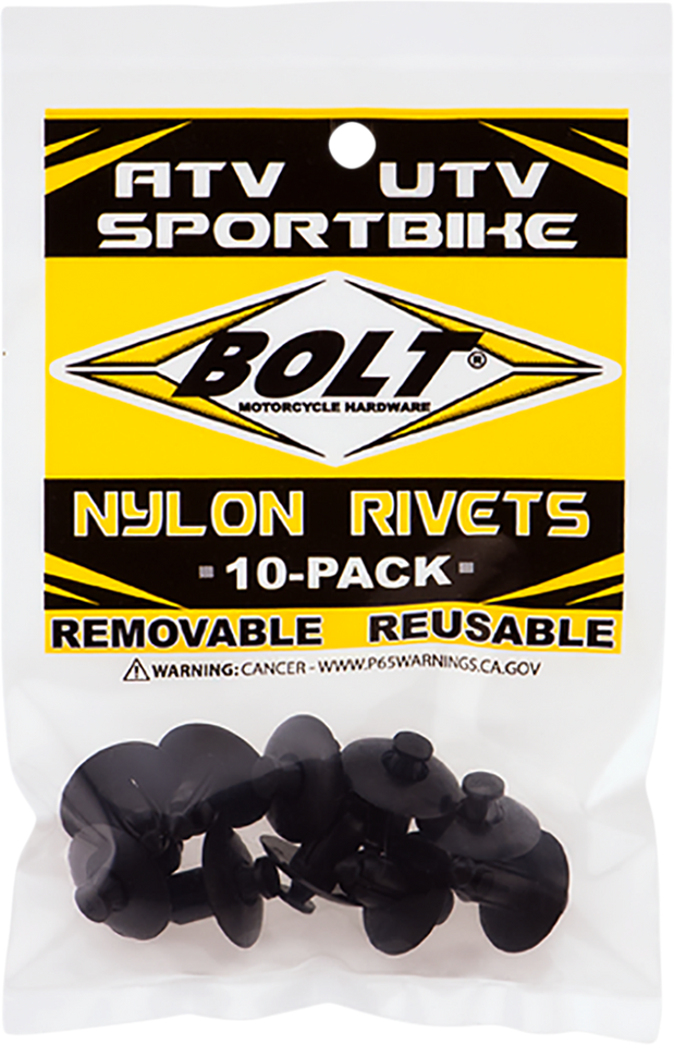 Push Rivets - M8 - 10 Pack