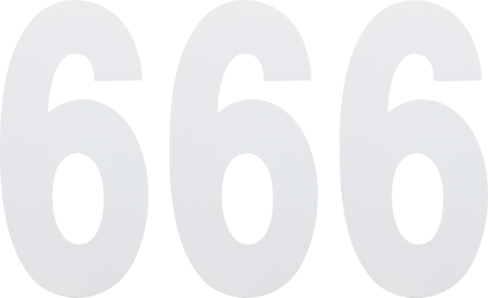 FX Number 6 - White - 6" - Lutzka's Garage