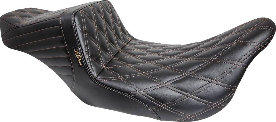 Tailwhip Seat - Double Diamond w/ Chestnut Thread - Black - FL 08-23 - Lutzka's Garage