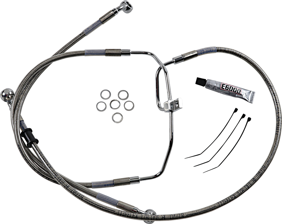 Brake Line - +10" - Stainless Steel - FXDF 08-17 - Lutzka's Garage