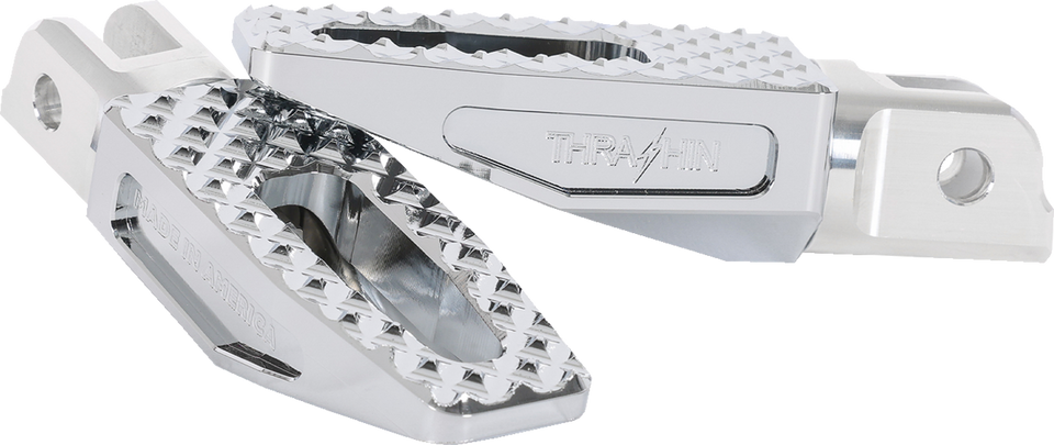 Slim P-54 Footpegs - Front - Chrome - Lutzka's Garage