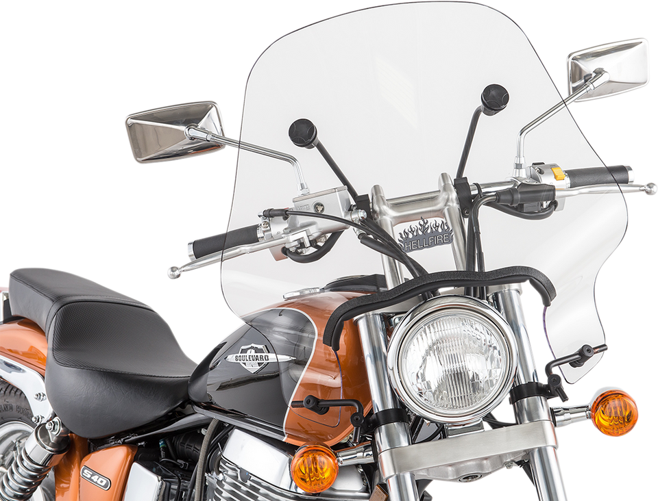 Hellfire Windshield - 17" - Clear - Lutzka's Garage