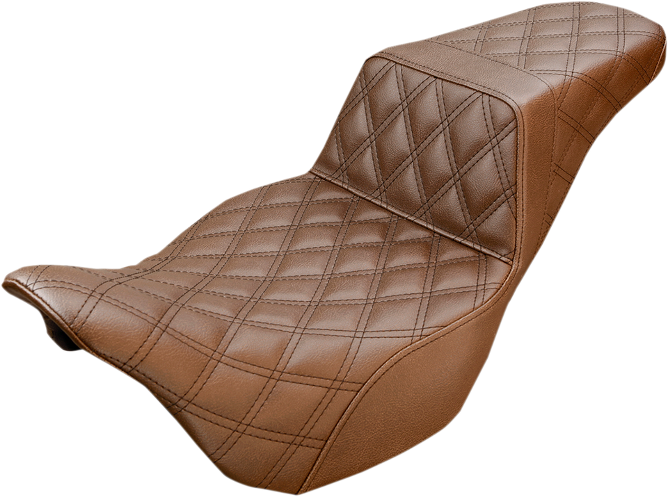 Step-Up Seat - Full Lattice Stitch - Brown - 08-23 FL - Lutzka's Garage