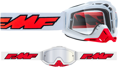 PowerBomb Goggles - Rocket - White - Clear - Lutzka's Garage