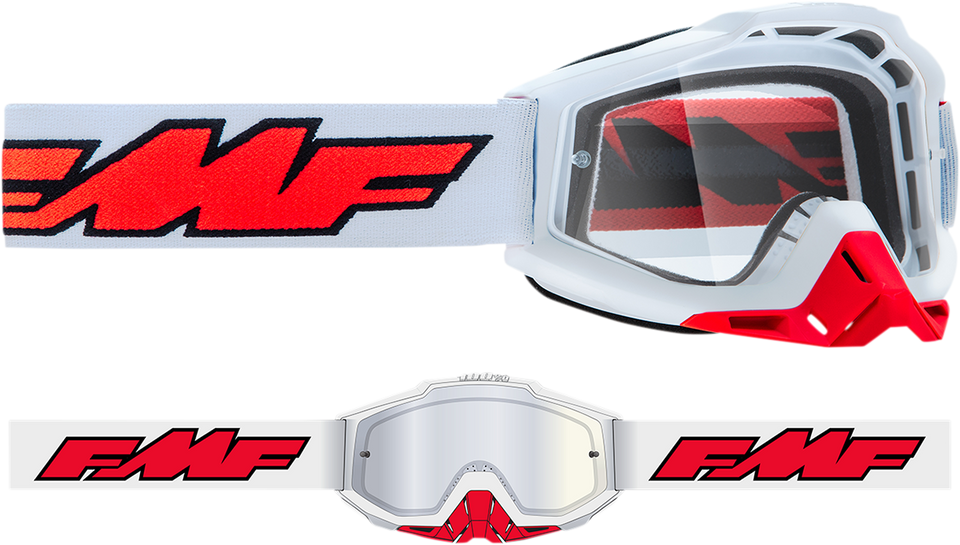 PowerBomb Goggles - Rocket - White - Clear - Lutzka's Garage