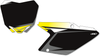 Graphic Number Plates - Black/Yellow - RMZ250 - Lutzka's Garage