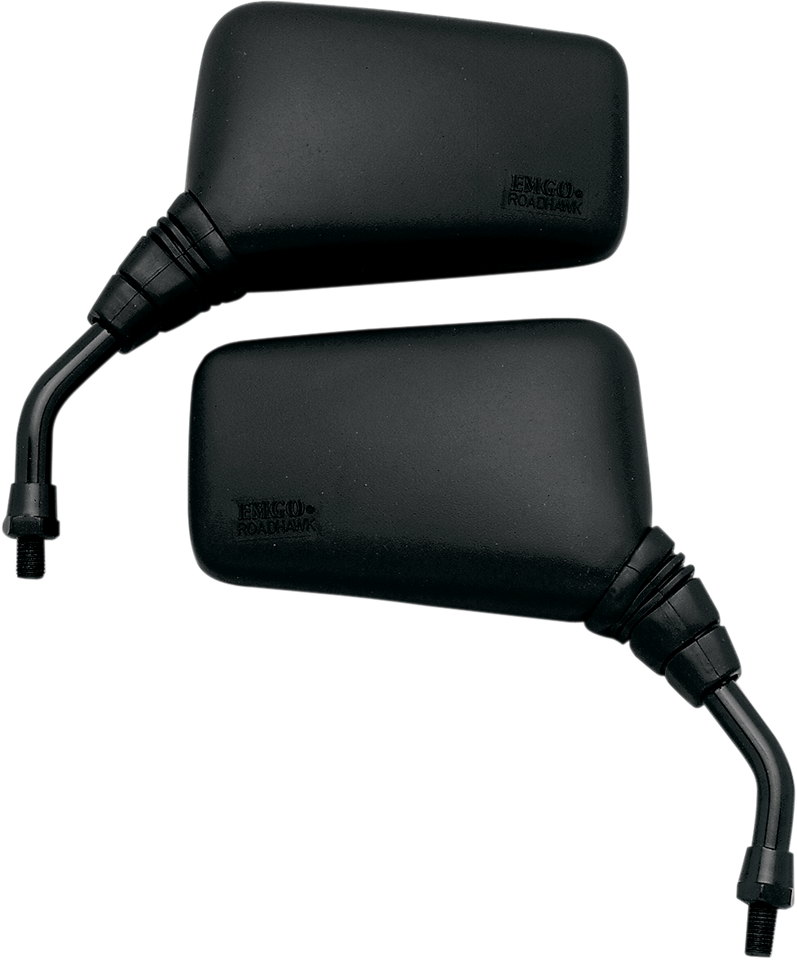 Mirror - Roadhawk - Side View - Rectangle - Short - M10 x 1.25 - Black - Lutzka's Garage