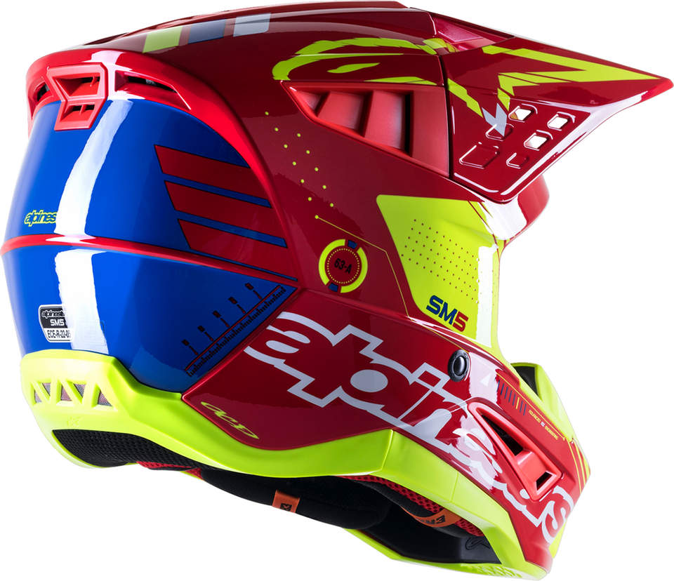 SM5 Helmet - Action - Red/White/Fluo Yellow - Small - Lutzka's Garage