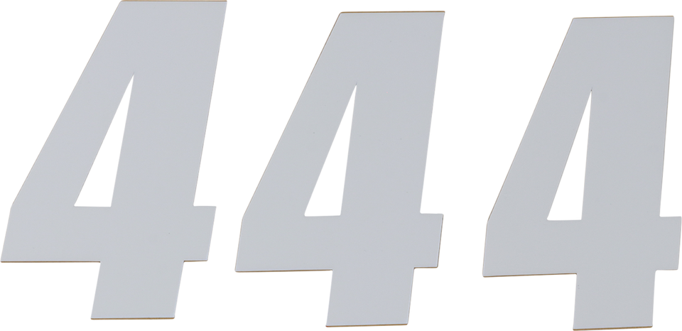 SX Plate Number - #4 - White - 6" - Lutzka's Garage