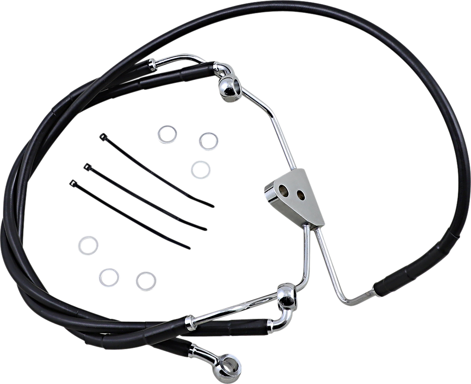 Brake Line - Front - Black - +6" - Lutzka's Garage